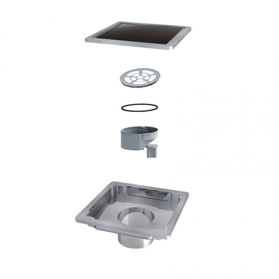 Camlı Model Banyo Süzgeci