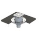 10x10 Cm Paslanmaz Çerçeveli, Alttan Çıkışlı Flanşlı Banyo Süzgeci