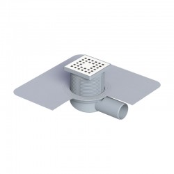 10x10 Cm Plastik Çerçeveli, Yandan Çıkışlı Membranlı Banyo Süzgeci