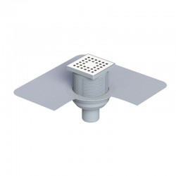10x10 Cm Plastik Çerçeveli, Alttan Çıkışlı Membranlı Banyo Süzgeci